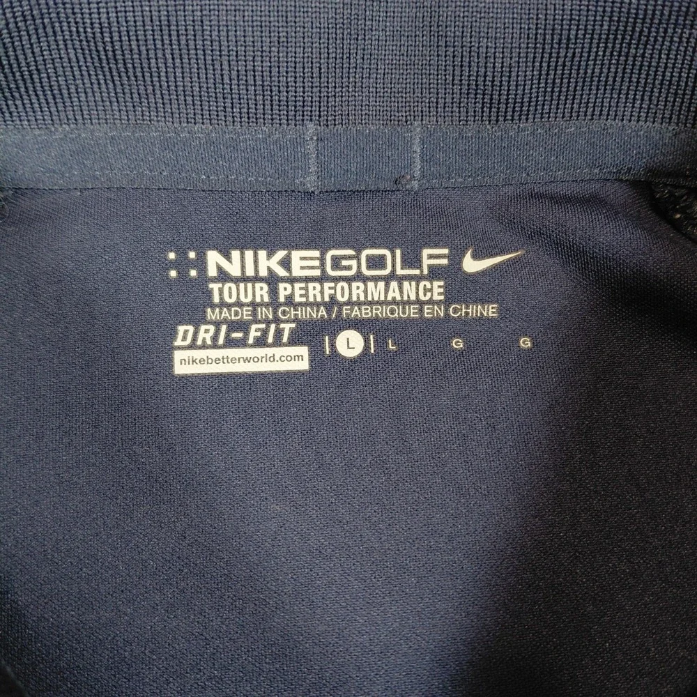 Nike Golf Tour Performance Dri-Fit Polo Shirt Navy Blue The Patriot Mens Large‎
